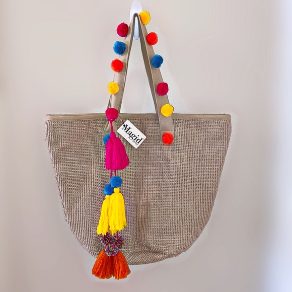 NWT Boho Canvas Tote - Picture 2 of 7